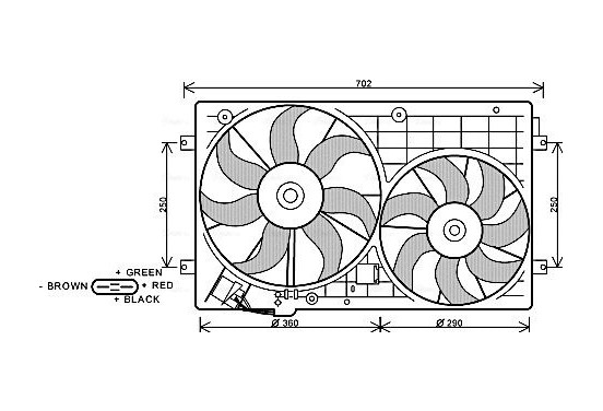 Koelventilator VN7528 Ava Quality Cooling