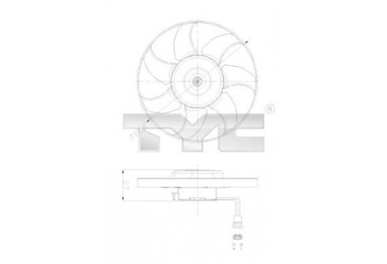 Koelventilator 837-0025 TYC