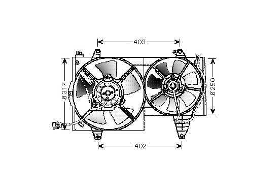 KADER + DUBBELE KOELVENTILATOR 1.9 / 2.0 T4 5940750 International Radiators