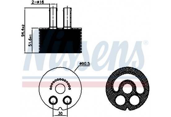 Oliekoeler 90935 Nissens