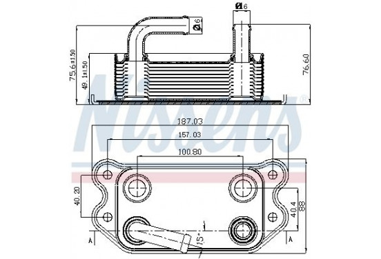 Oliekoeler, motorolie 90714 Nissens