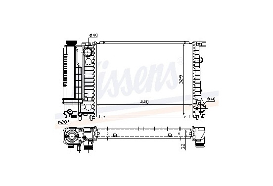 Koeler, motorkoeling 60735A Nissens