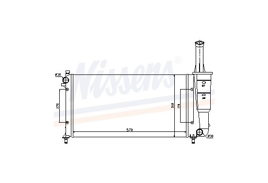 Koeler, motorkoeling 61889 Nissens