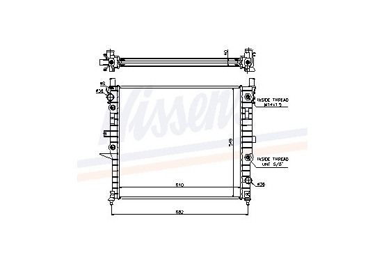 Koeler, motorkoeling 62788A Nissens