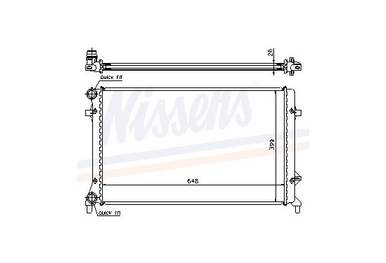 Koeler, motorkoeling 65277A Nissens