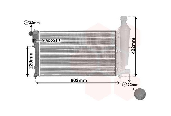 RADIATEUR 1100 1300 -AUTO met AIRCO 09002116 International Radiators Plus