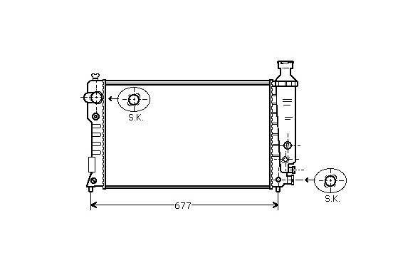 RADIATEUR 405 DIESEL MT/AT 92- 40002127 International Radiators