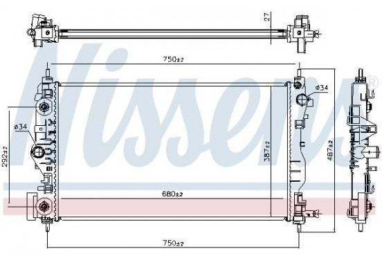 Radiateur 61707 Nissens