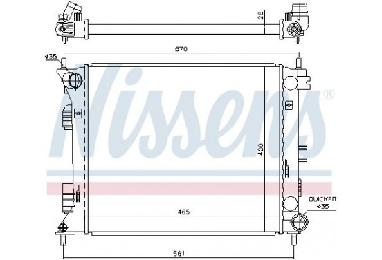 Radiateur 675007 Nissens