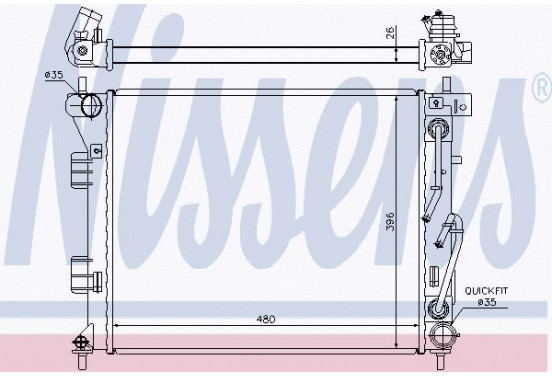 Radiateur 67608 Nissens