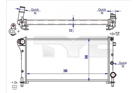 Radiateur 709-0024-R TYC