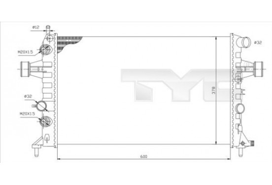 Radiateur 725-0006 TYC