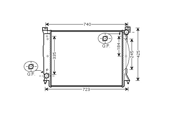 RADIATEUR A4 III 4.2i MT +zonder AIRCO 04- 03002245 International Radiators