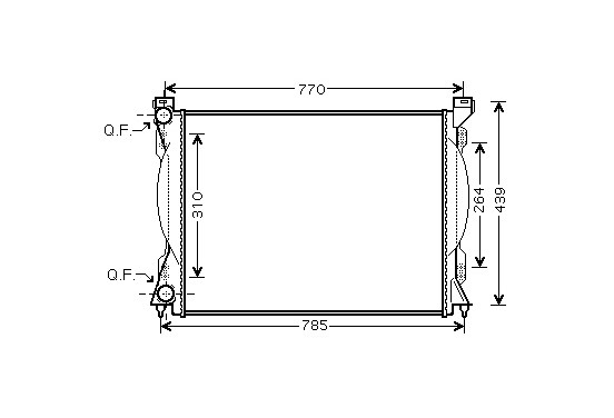 RADIATEUR A6 20TDi MT +zonder AIRCO 04- 03002233 International Radiators Plus