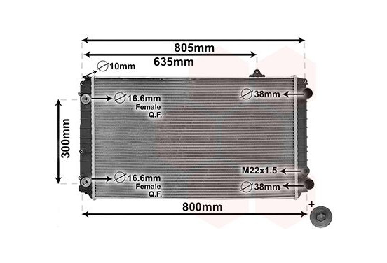 RADIATEUR A8/A8 QUATTRO NT-D AT 98- 03002252 International Radiators Plus