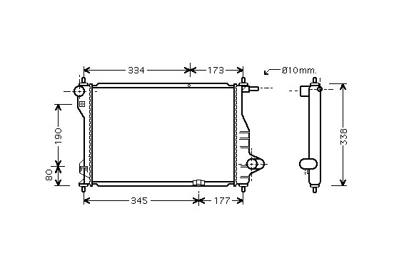 RADIATEUR BENZINE 0.8 / 1.0 81002075 International Radiators