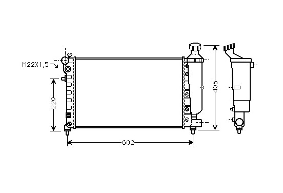 RADIATEUR BENZINE 1.4  2001+ 40002216 International Radiators Plus