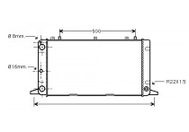 RADIATEUR BENZINE 1.6 / 1.6i / 2.0 MT zonder AIRCO