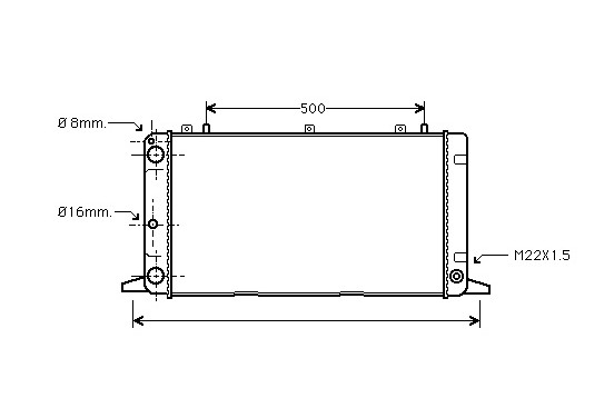 RADIATEUR BENZINE 1.6 / 1.6i / 2.0 MT zonder AIRCO 03002098 International Radiators