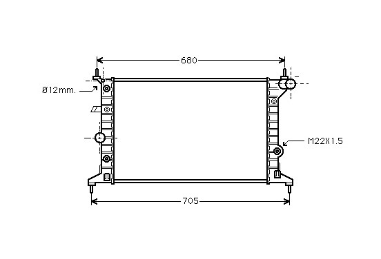 RADIATEUR BENZINE 1.6 / 1.8 / 2.0 AT zonder AIRCO 37002219 International Radiators