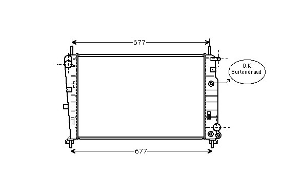 RADIATEUR BENZINE 2.5  AT  tot '97 18002226 International Radiators