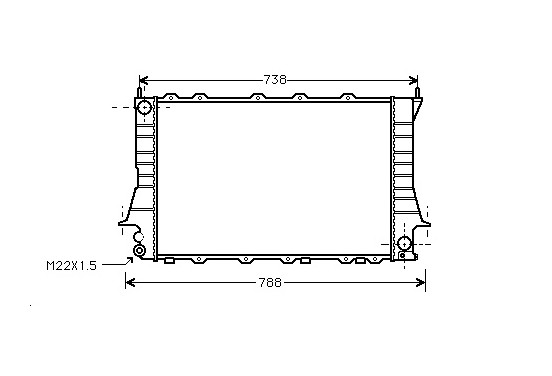 RADIATEUR BENZINE 2.6 / 2.8 MT 03002083 International Radiators