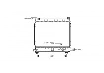 RADIATEUR BENZINE 200E / 200TE MT zonder AIRCO 92+