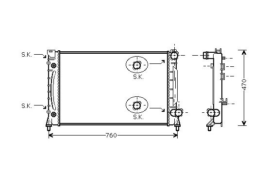 RADIATEUR BENZINE 3.7 / 4.2 03002158 International Radiators