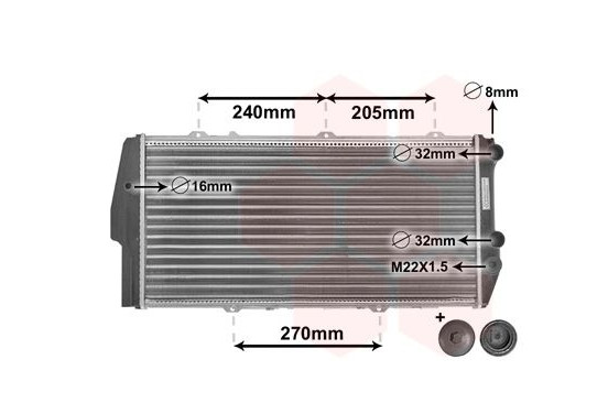 RADIATEUR BENZINE 5-cilinder -AUTO met AIRCO niet voor Turbo 03002020 International Radiators Plus