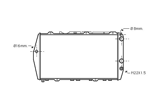 RADIATEUR BENZINE 5-cilinder -AUTO zonder AIRCO niet voor Turbo 03002019 International Radiators