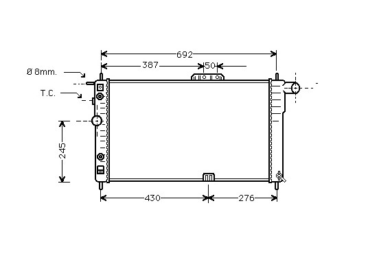 RADIATEUR BENZINE met AIRCO +/-AUTO 81002003 International Radiators