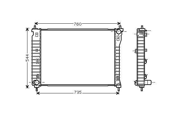 RADIATEUR Captiva 2.4 i Man. 03/11- 08002034 International Radiators Plus