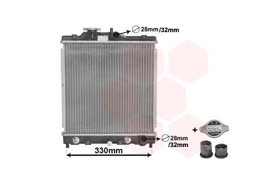 RADIATEUR CIVIC4/5 RV400 AT 91 tot '01 25002122 International Radiators Plus