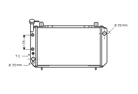 RADIATEUR DIESEL 1,7 AUTO zonder AIRCO 13002051 International Radiators