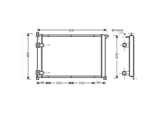 RADIATEUR DIESEL 2.5 Di  tot '03 43002257 International Radiators