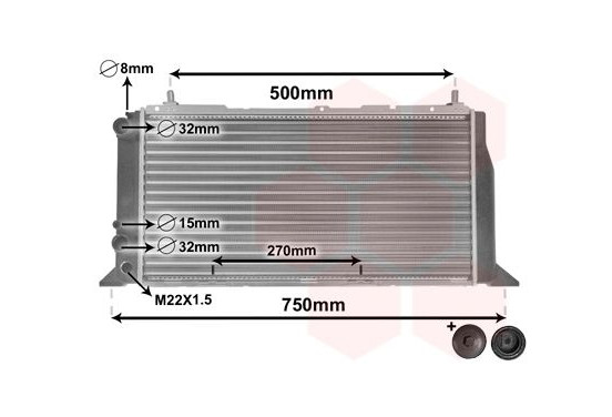 RADIATEUR DIESEL 2/87+ -AUTO zonder AIRCO 03002026 International Radiators Plus