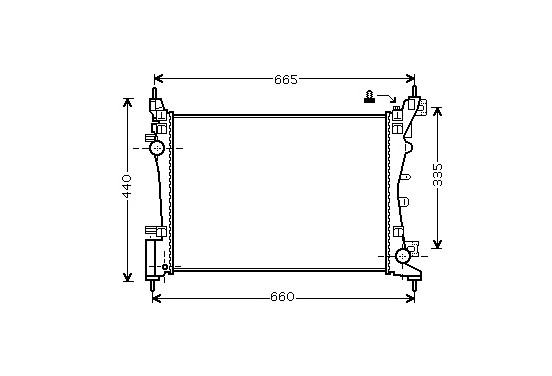 RADIATEUR GR PUNTO 12/14 MT +zonder AIRCO 05 17002318 International Radiators