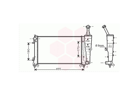 RADIATEUR IDEA/Y/MUSA 14i MT vanaf '03 17002308 International Radiators