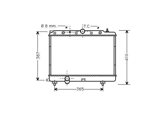 RADIATEUR Met 2 bovenste gaten 02002154 International Radiators