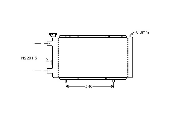 RADIATEUR R18/FUEGO/TRAFIC1 78-89 43002022 International Radiators