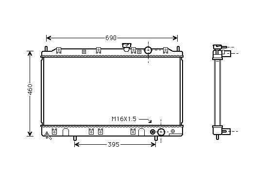 RADIATEUR SPACE WAGON2 20TD MT 94- 32002136 International Radiators