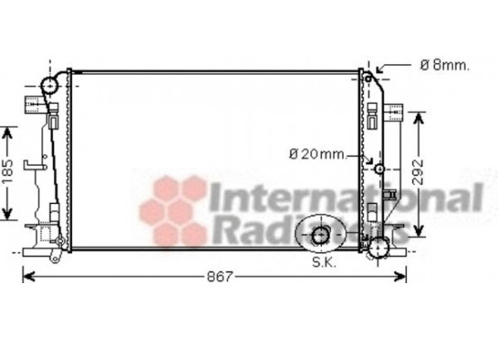 RADIATEUR Sprinter 2.2 CDi MT 'vanaf '06 30002402 International Radiators
