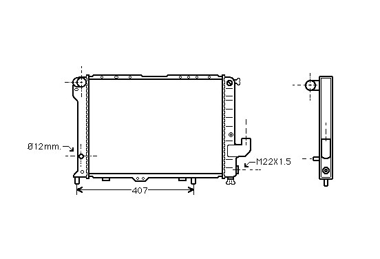 RADIATEUR tot '10/90 1900 TURBO D     O 73002033 International Radiators