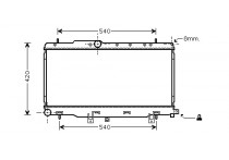 RADIATEUR IMPREZA 2.0 16v TURBO WRX MT 01-02