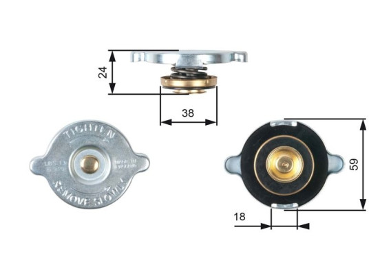 Radiateurdop RC112 Gates