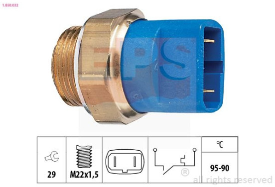 Temperatuurschakelaar, radiateurventilator 1.850.032 EPS Facet