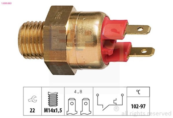 Temperatuurschakelaar, radiateurventilator 1.850.063 EPS Facet