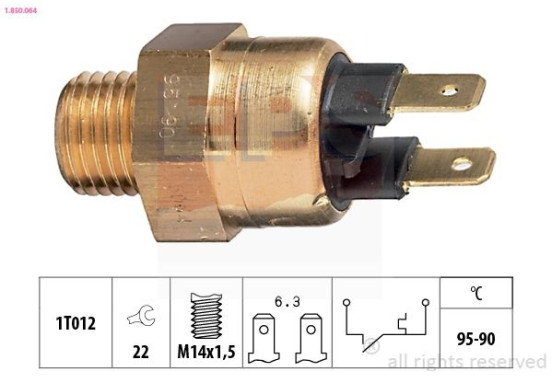 Temperatuurschakelaar, radiateurventilator 1.850.064 EPS Facet