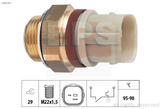 Temperatuurschakelaar, radiateurventilator 1.850.197 EPS Facet