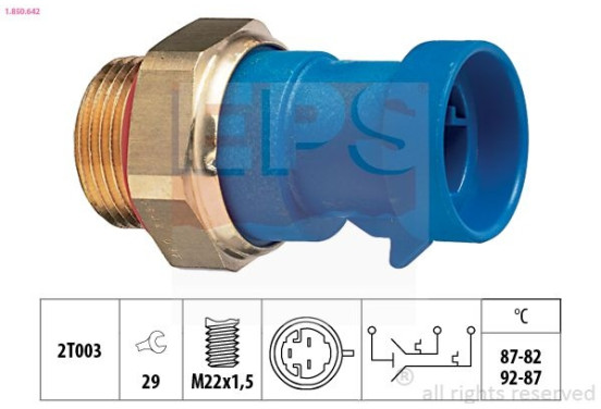 Temperatuurschakelaar, radiateurventilator 1.850.642 EPS Facet